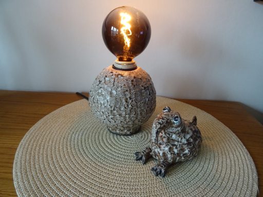 Lampfot och filur i keramik